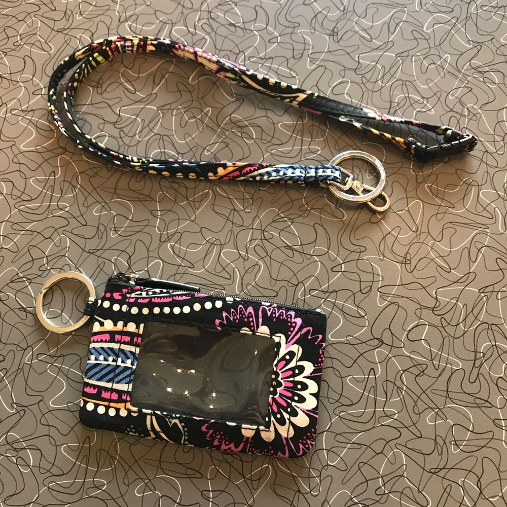 Vera Bradley Zip ID case and Lanyard